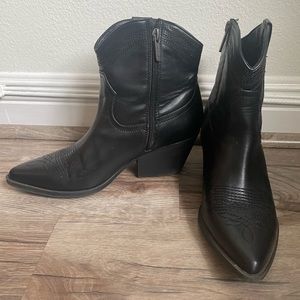 Black Cowgirl Boot - Booties